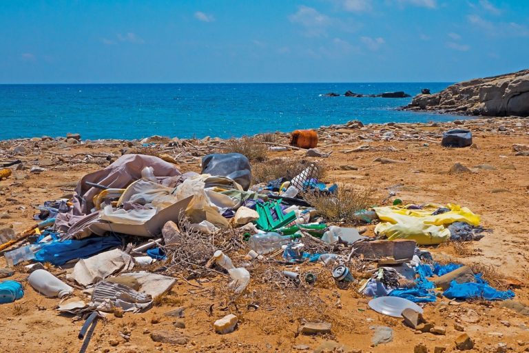 garbage, plastic waste, beach
